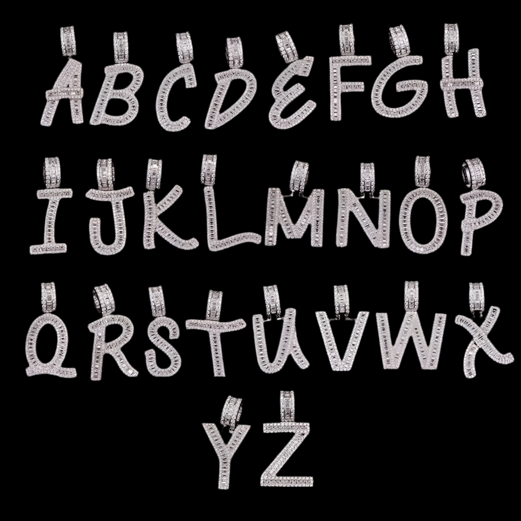 Baguette Initial Necklace